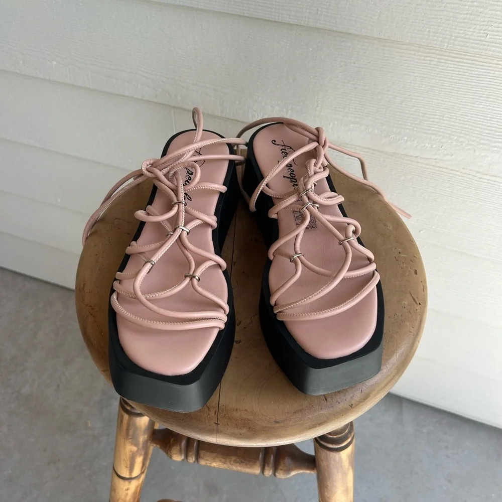 Free People Georgie Wrap Wedge Sandals